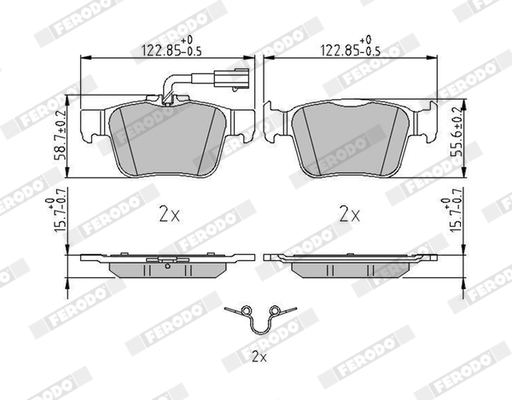 Brake Pad Set, disc brake - FDB5242 FERODO