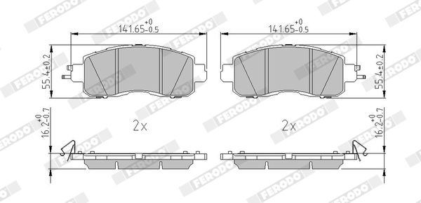 Brake Pad Set, disc brake - FDB5246 FERODO