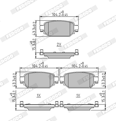 Brake Pad Set, disc brake - FDB5247 FERODO