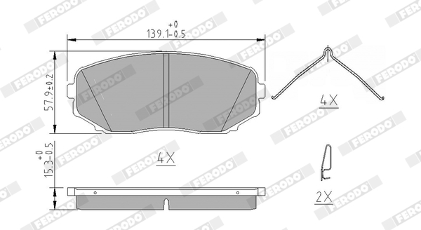 Brake Pad Set, disc brake - FDB5285 FERODO