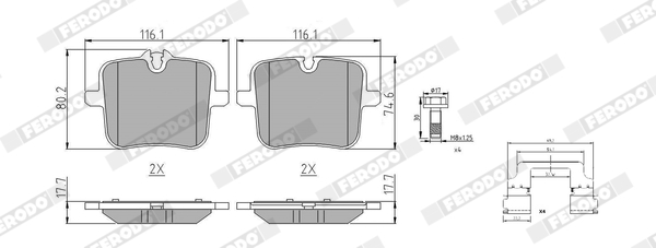 Brake Pad Set, disc brake - FDB5302 FERODO