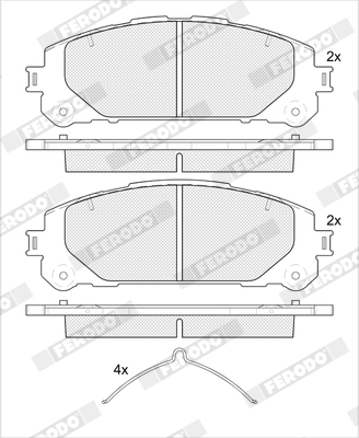 Brake Pad Set, disc brake - FDB5464 FERODO