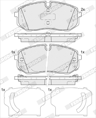 Brake Pad Set, disc brake - FDB5508 FERODO