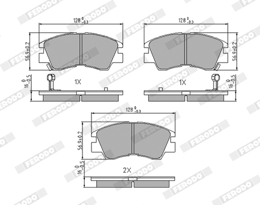 Brake Pad Set, disc brake - FDB556 FERODO