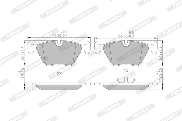 Brake Pad Set, disc brake - FDB577 FERODO