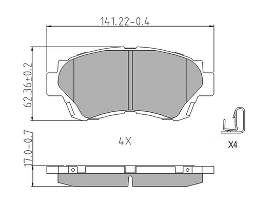 Brake Pad Set, disc brake - FDB868 FERODO