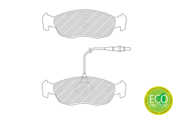 Brake Pad Set, disc brake - FDB876 FERODO