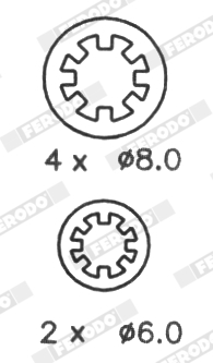 Bremsbackensatz - FSB188 FERODO