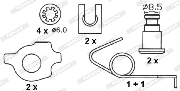 Kit ganasce freno - FSB232 FERODO