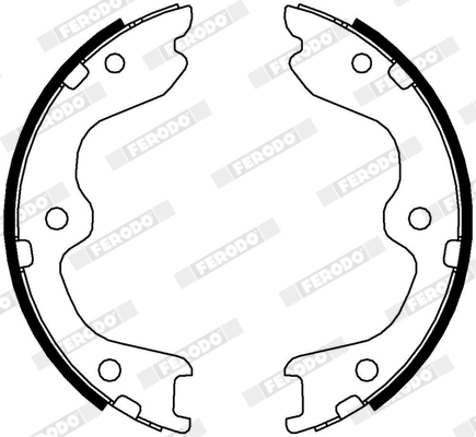 Brake Shoe Set, parking brake - FSB4005 FERODO