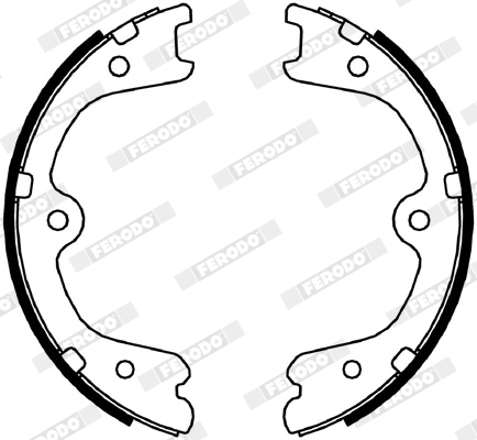 Brake Shoe Set, parking brake - FSB4054 FERODO