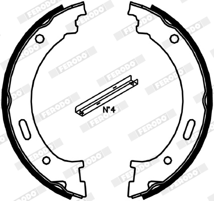 Brake Shoe Set, parking brake - FSB4058 FERODO