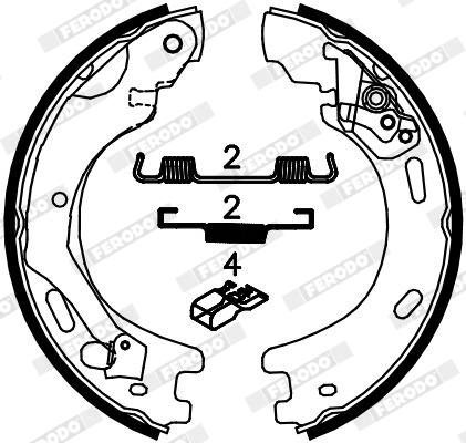 Brake Shoe Set, parking brake - FSB4062 FERODO