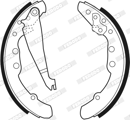 Brake Shoe Set - FSB409 FERODO