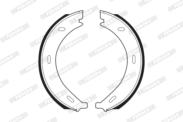 Brake Shoe Set, parking brake - FSB536 FERODO