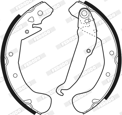 Brake Shoe Set - FSB545 FERODO