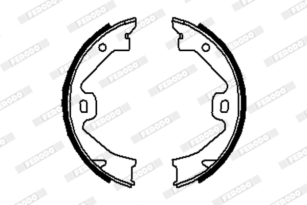 Brake Shoe Set, parking brake - FSB633 FERODO