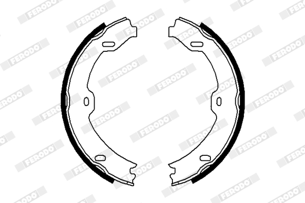 Brake Shoe Set, parking brake - FSB669 FERODO