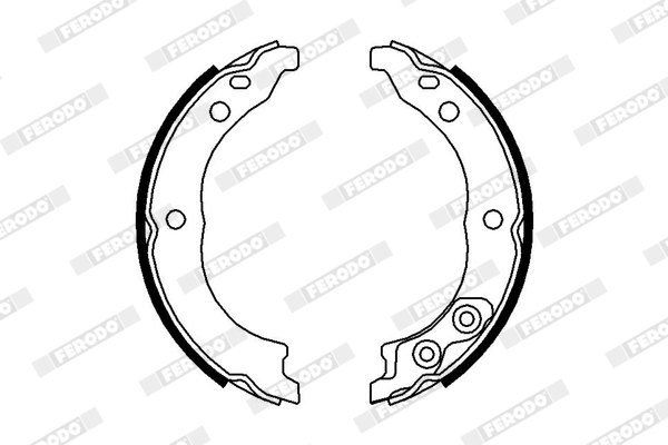 Brake Shoe Set, parking brake - FSB680 FERODO