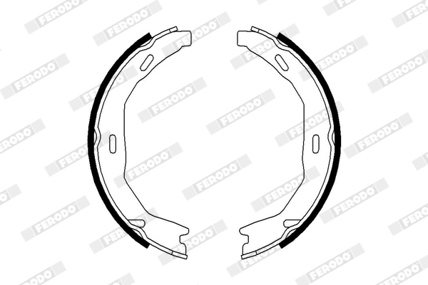 Brake Shoe Set, parking brake - FSB690 FERODO