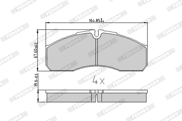 Brake Pad Set, disc brake - FVR1390 FERODO