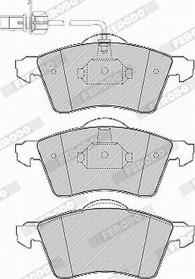 Brake Pad Set, disc brake - FVR1518 FERODO