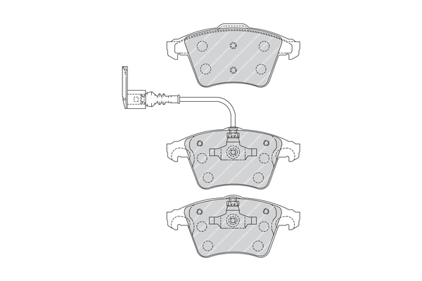Brake Pad Set, disc brake - FVR1643 FERODO