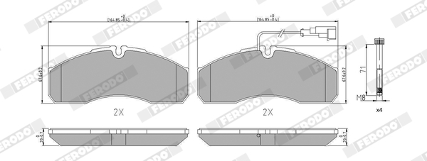 Brake Pad Set, disc brake - FVR4248 FERODO