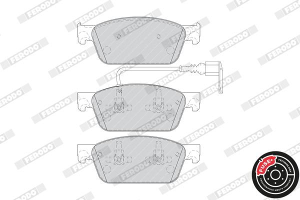 Комплект тормозных колодок, дисковый тормоз - FVR4302 FERODO