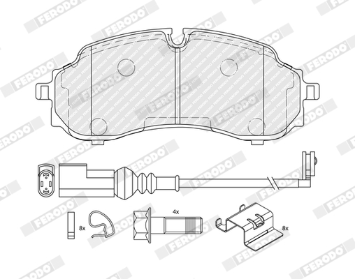 Brake Pad Set, disc brake - FVR5539 FERODO