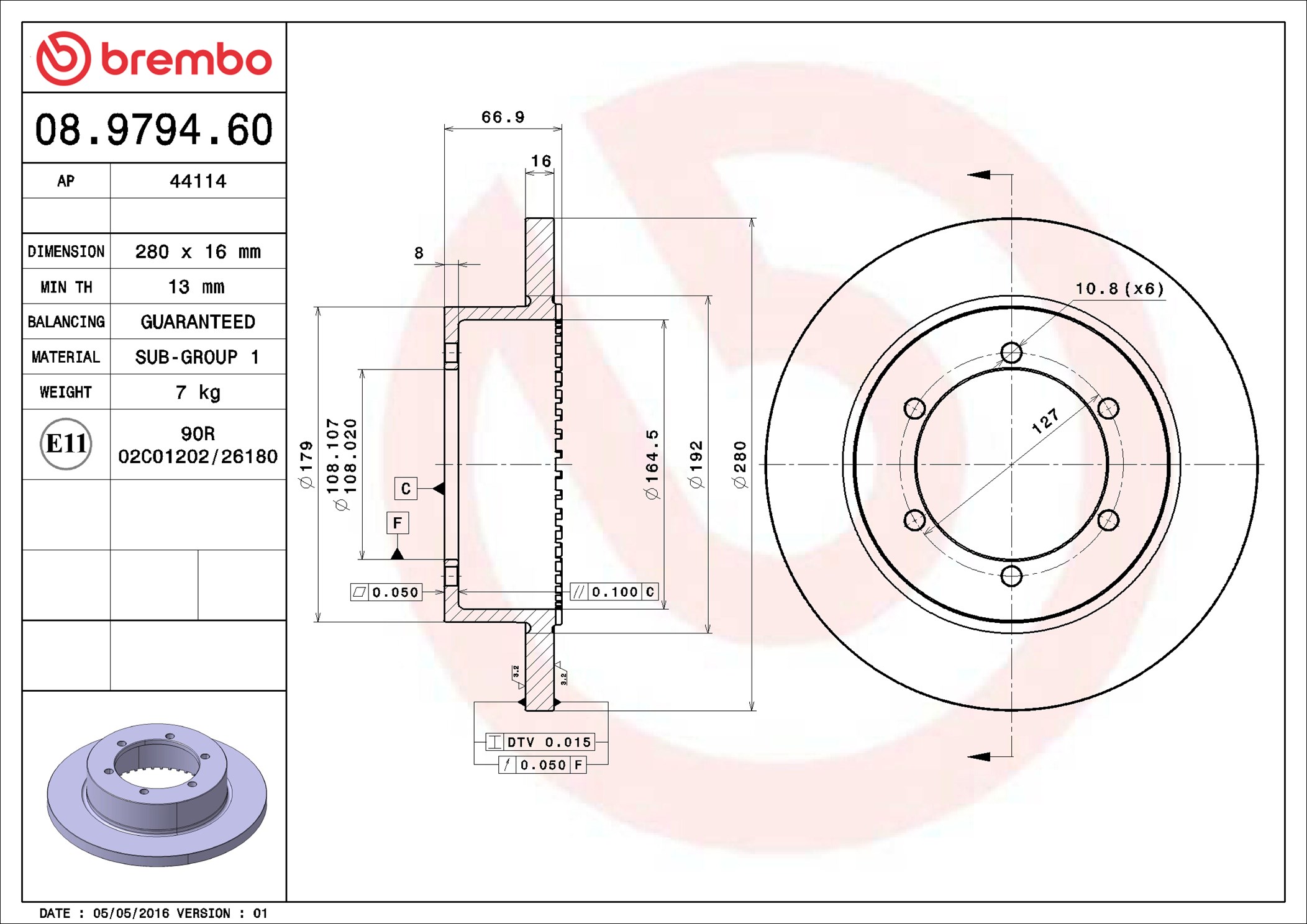 Discofreno - 08.9794.60 BREMBO