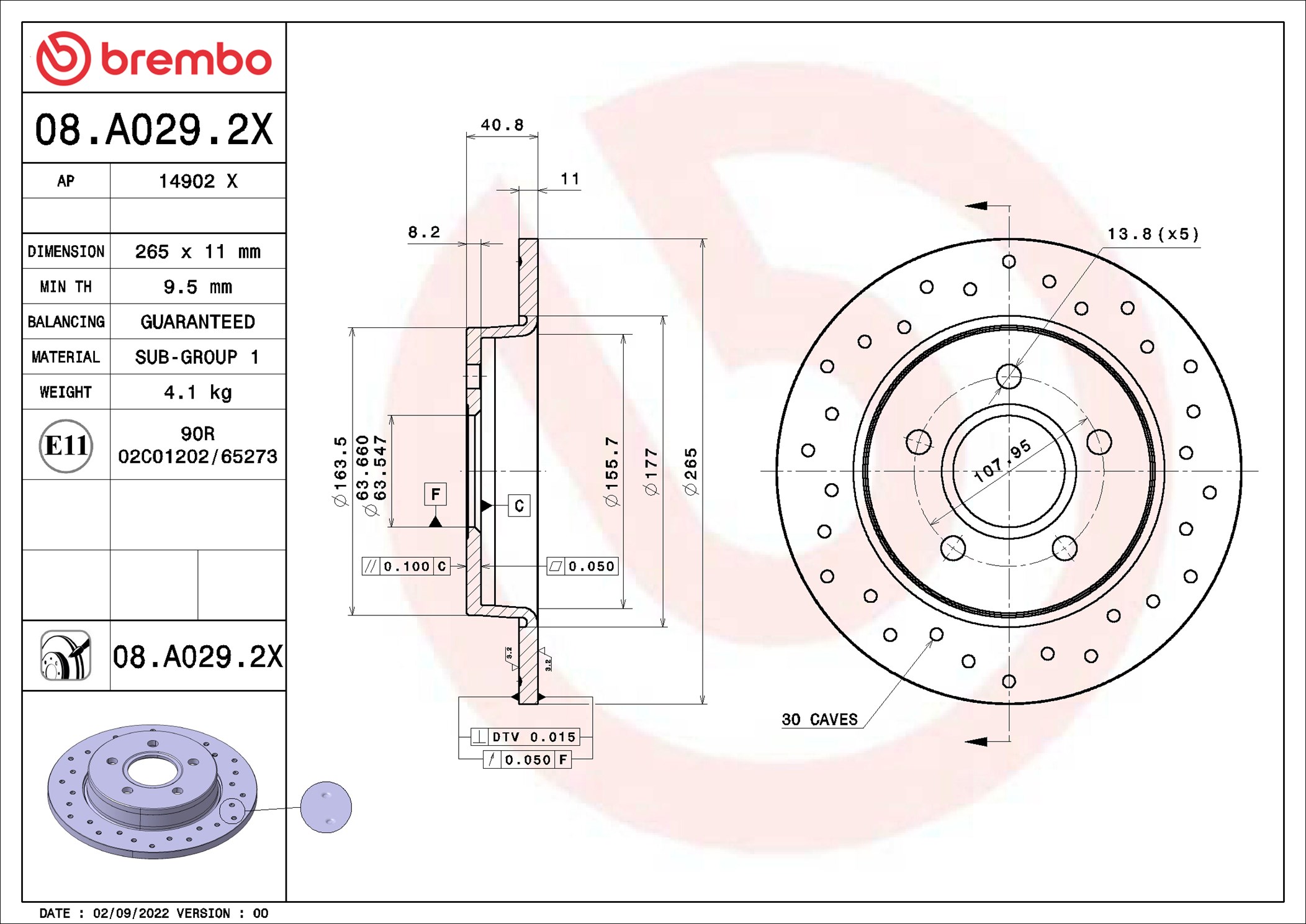 Discofreno - 08.A029.2X BREMBO