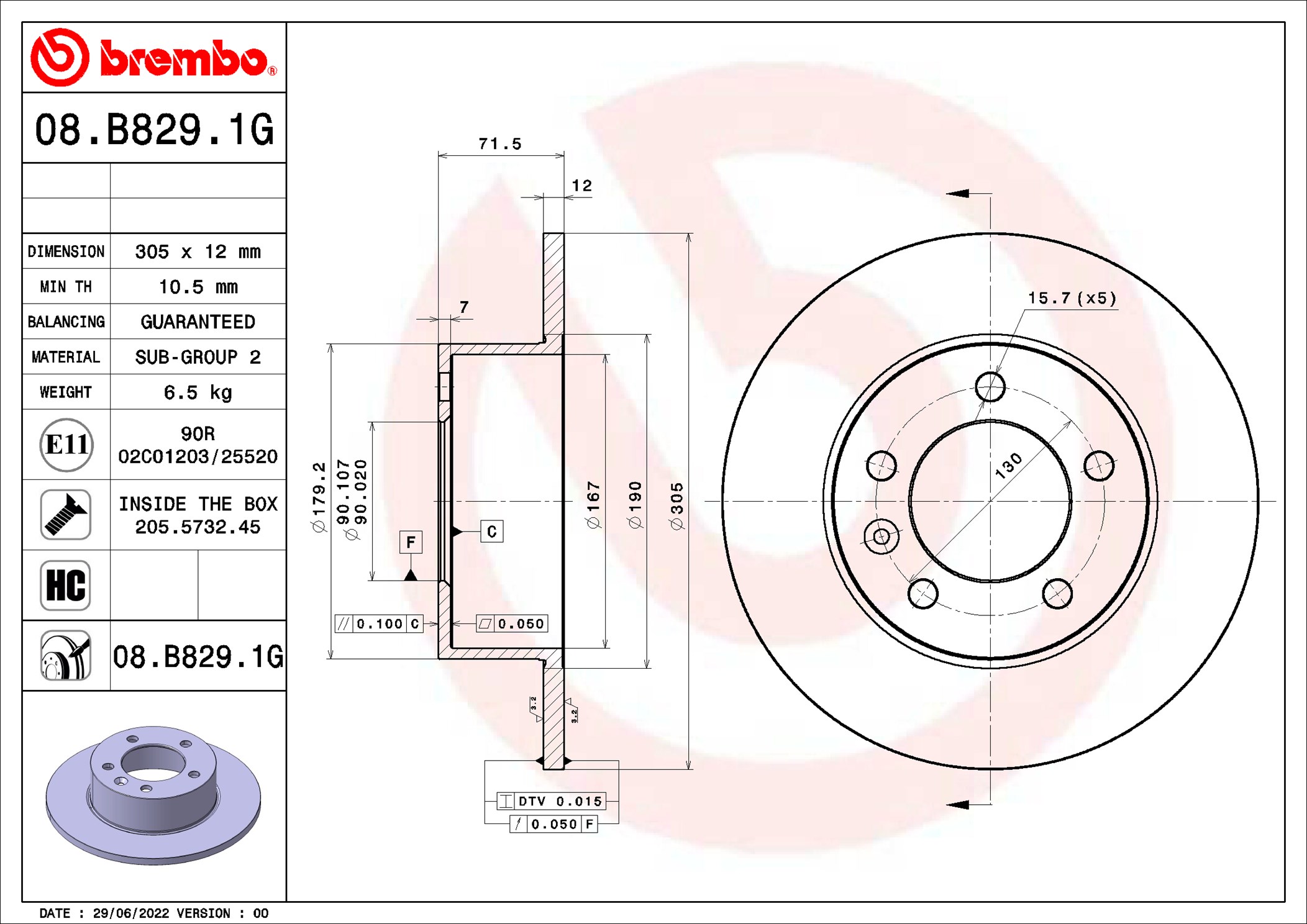 Kit freno, Freno a disco - KT 10 035 BREMBO