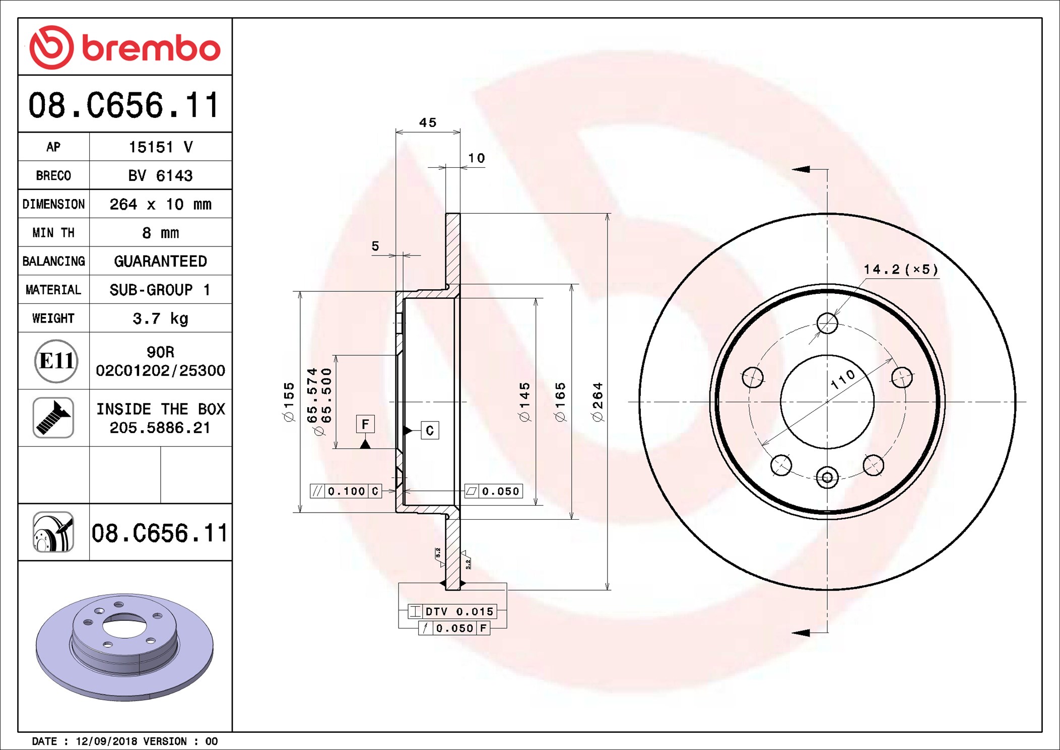 Discofreno - 08.C656.11 BREMBO