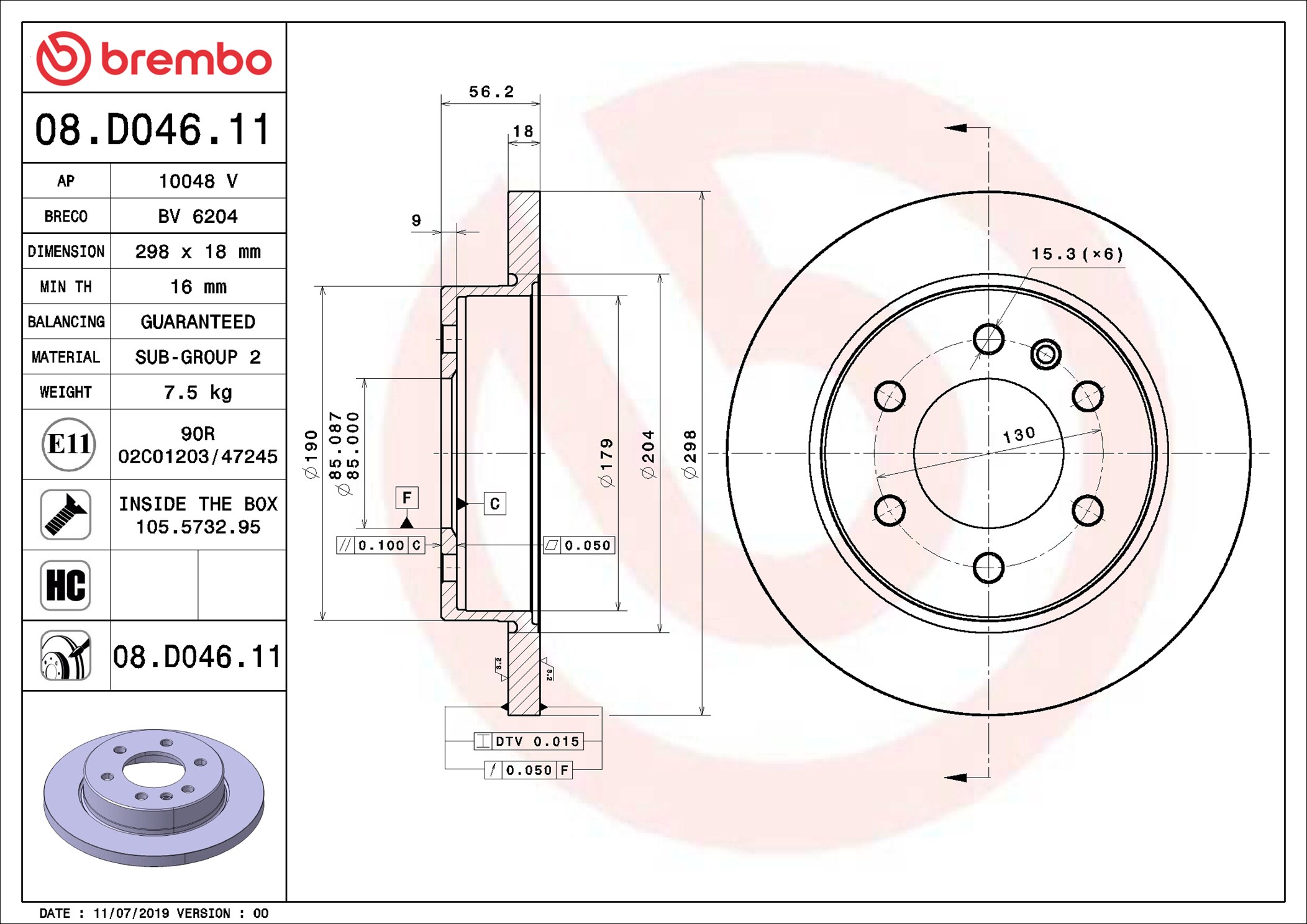 Discofreno - 08.D046.11 BREMBO