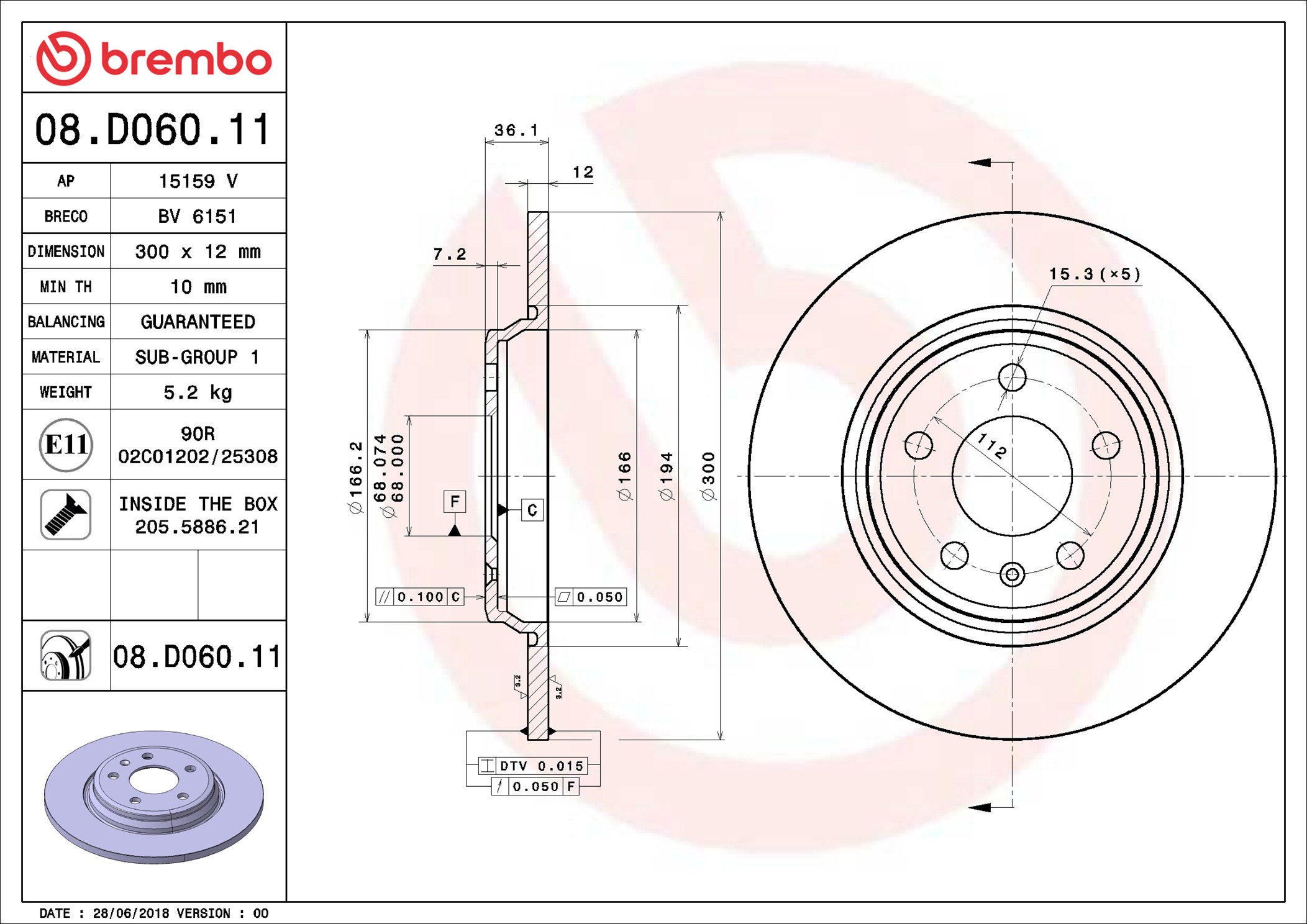 Discofreno - 08.D060.11 BREMBO
