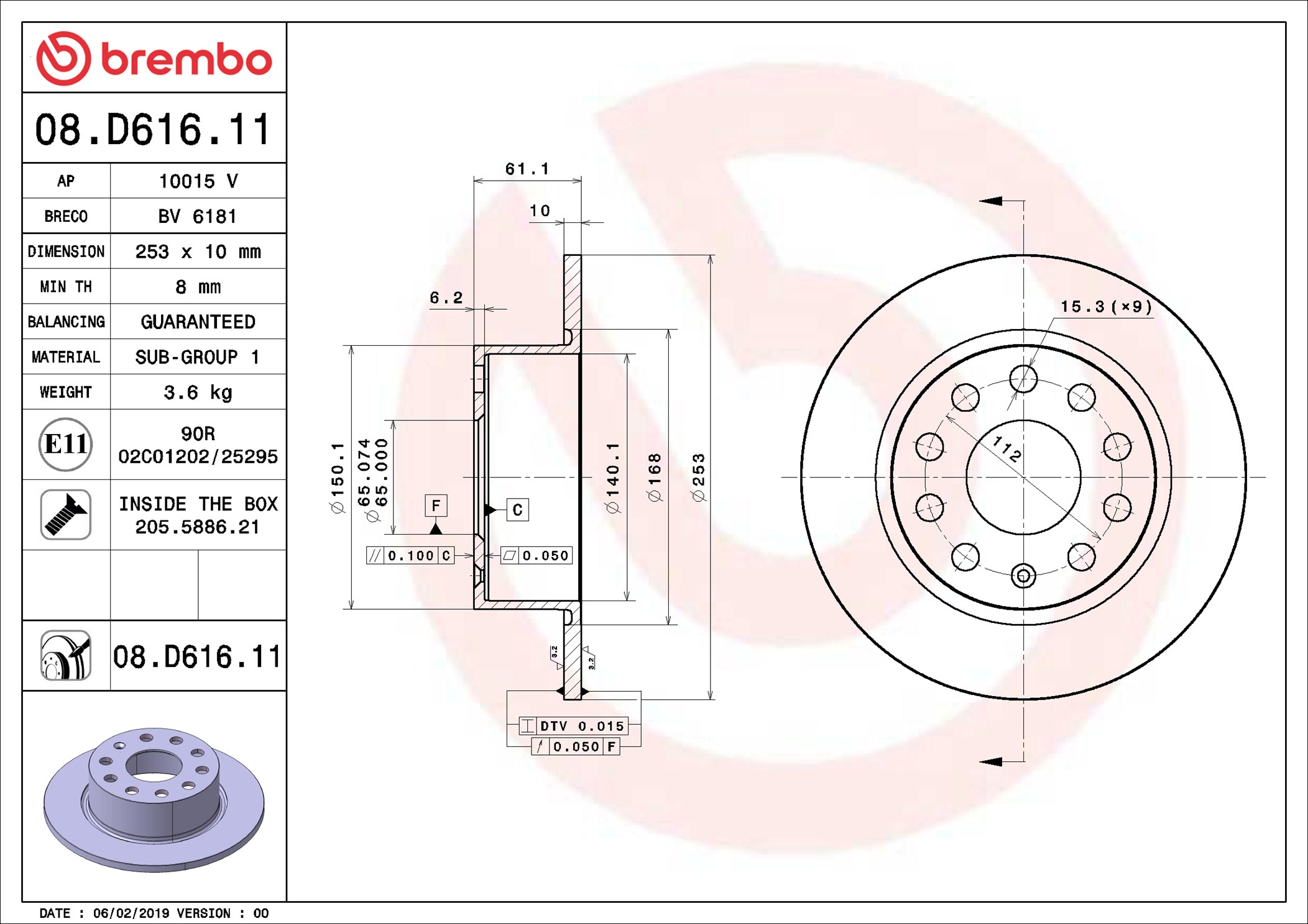 Discofreno - 08.D616.11 BREMBO