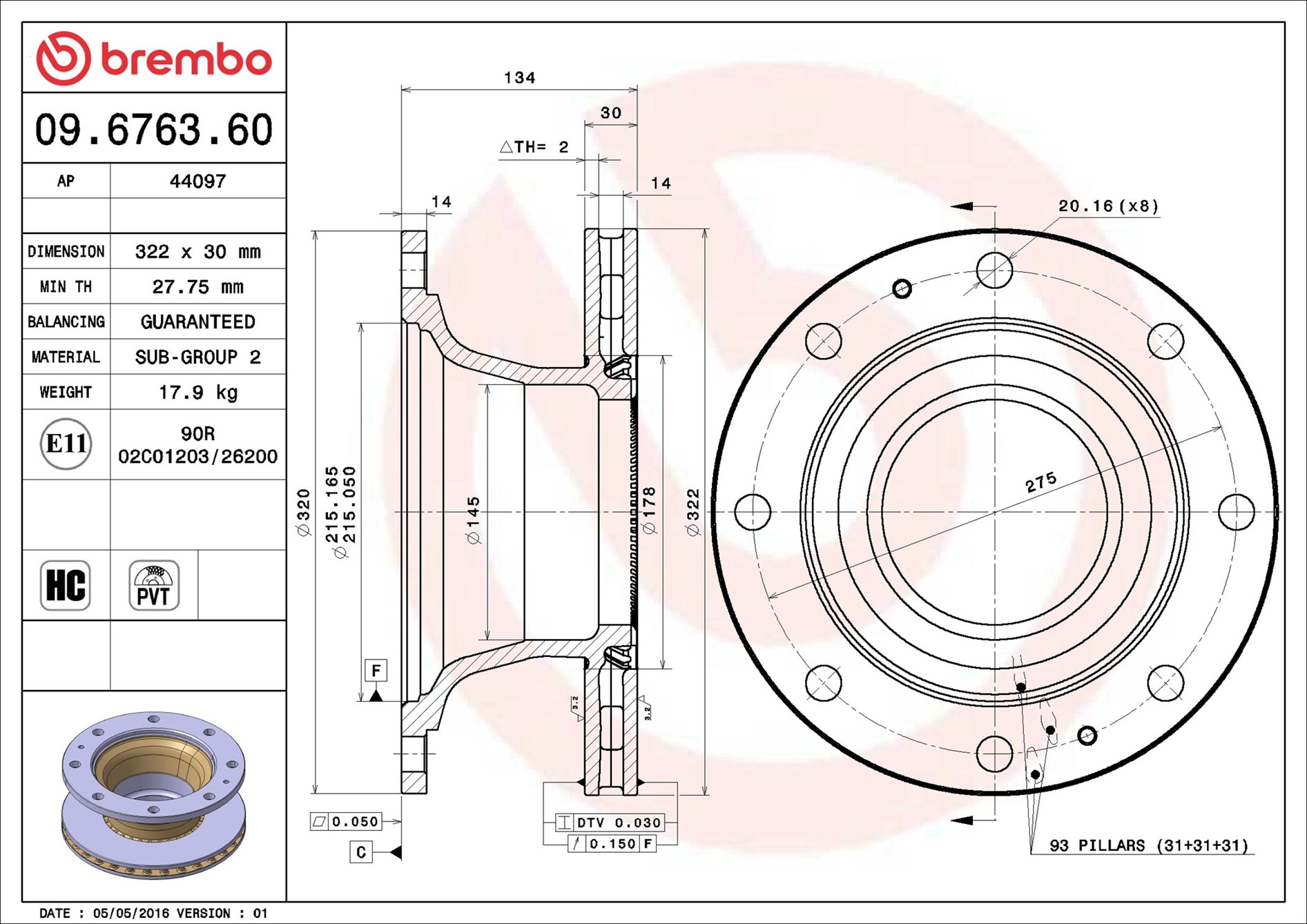 Discofreno - 09.6763.60 BREMBO