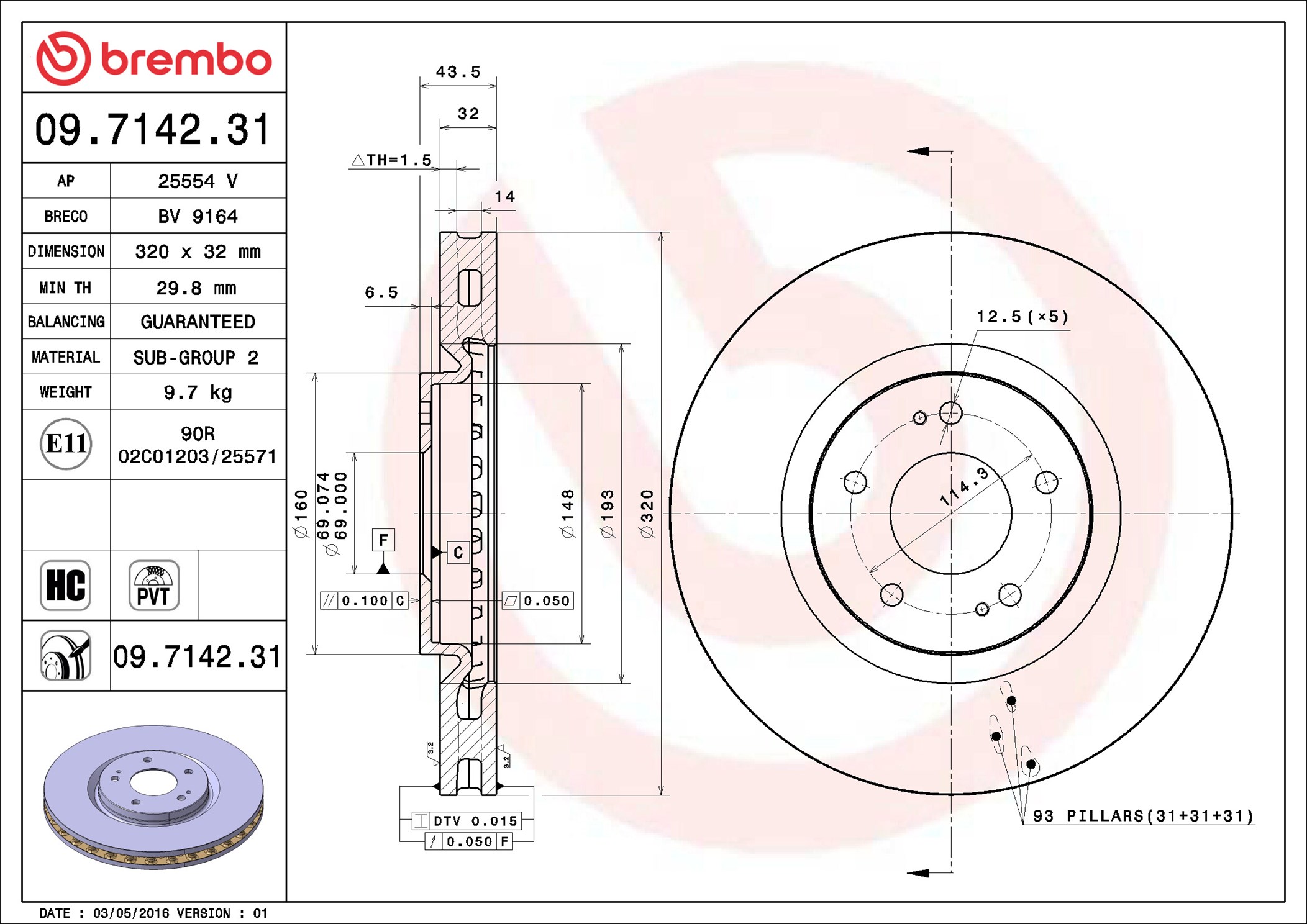 Discofreno - 09.7142.31 BREMBO