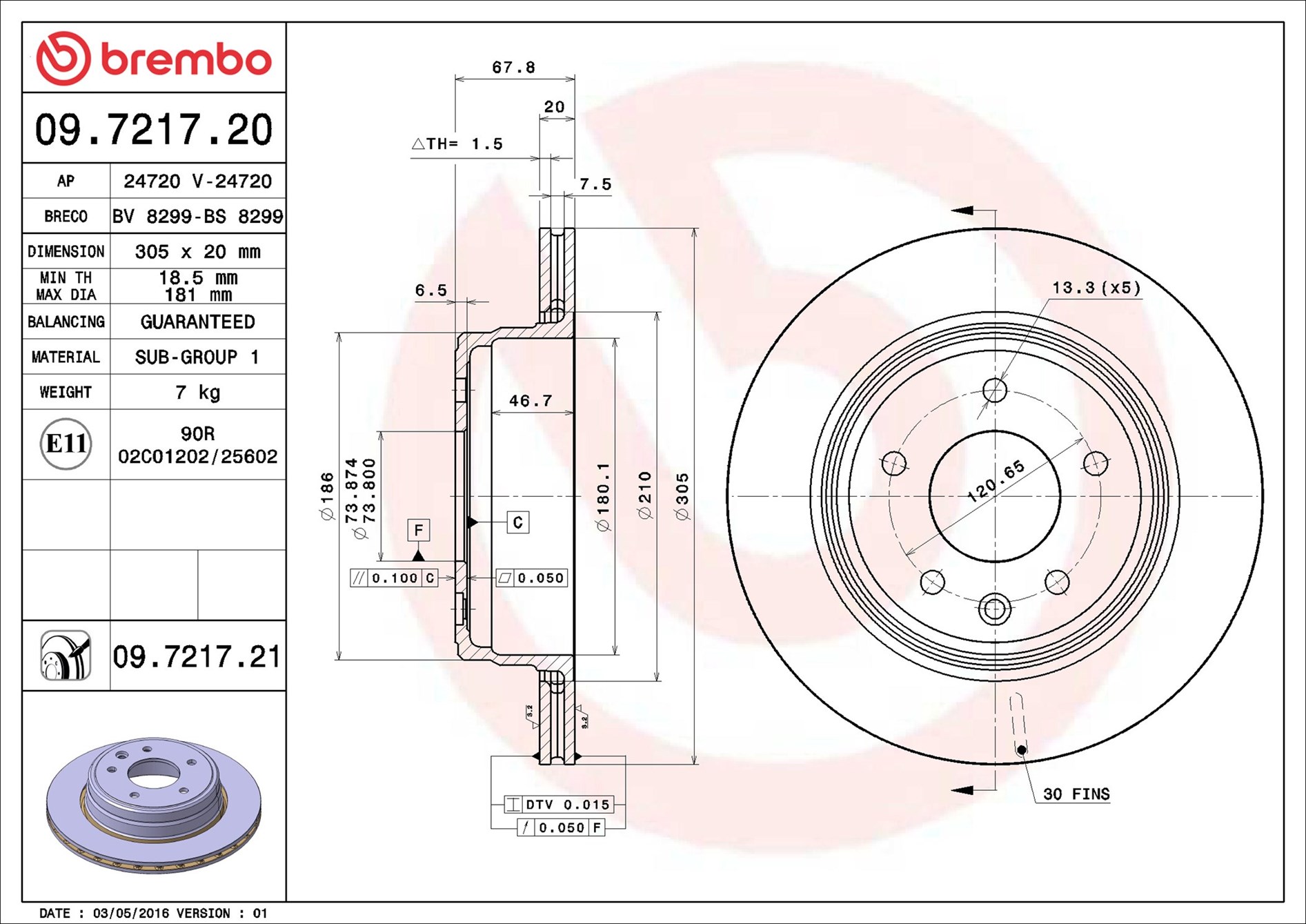 Discofreno - 09.7217.21 BREMBO