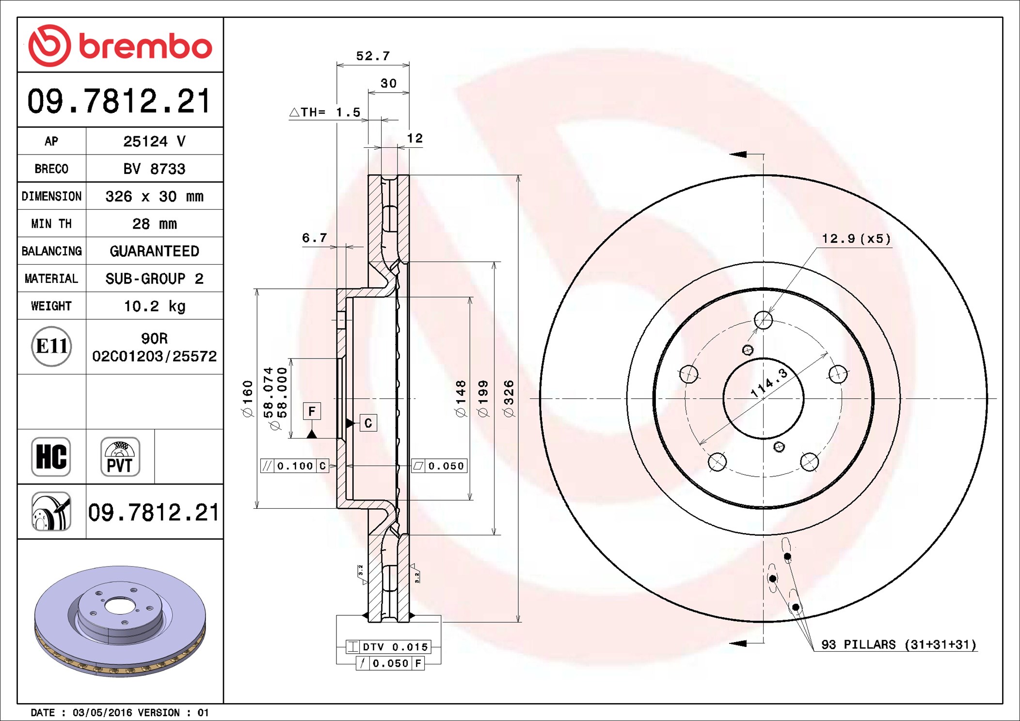Discofreno - 09.7812.21 BREMBO