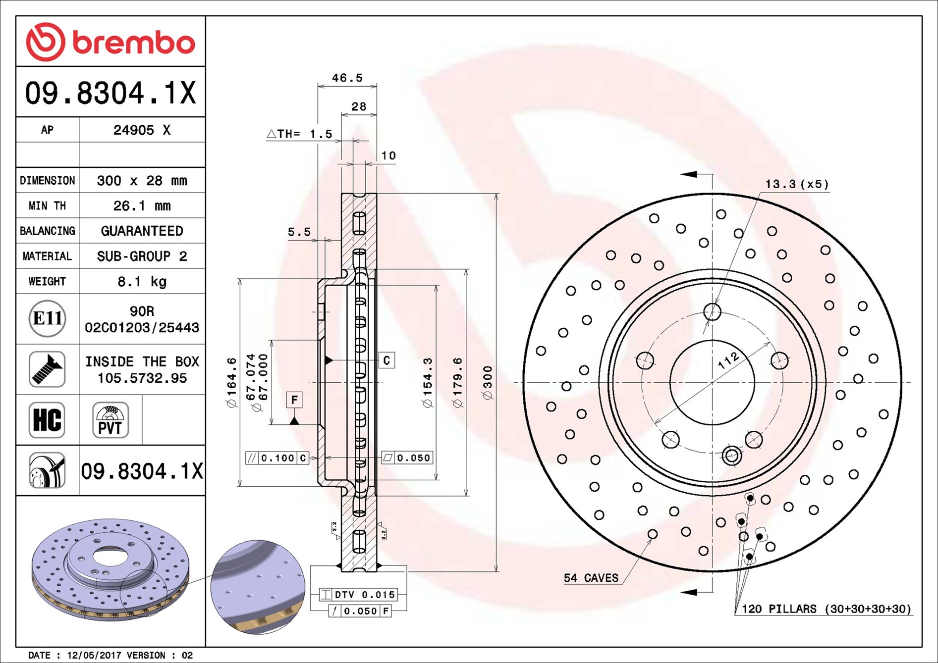 Discofreno - 09.8304.1X BREMBO