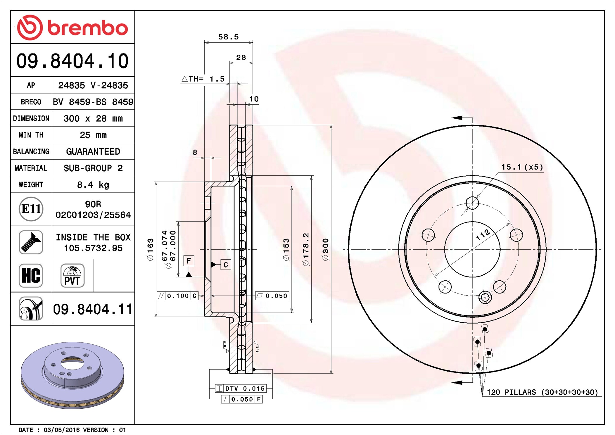 Discofreno - 09.8404.11 BREMBO