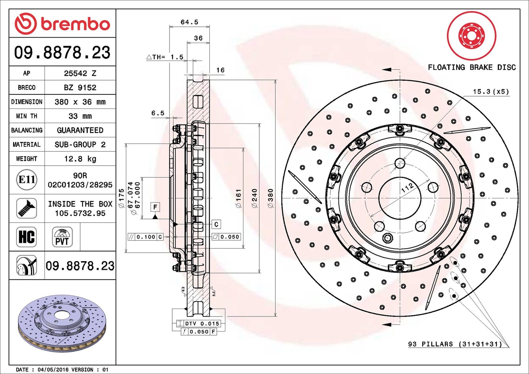 Discofreno - 09.8878.23 BREMBO