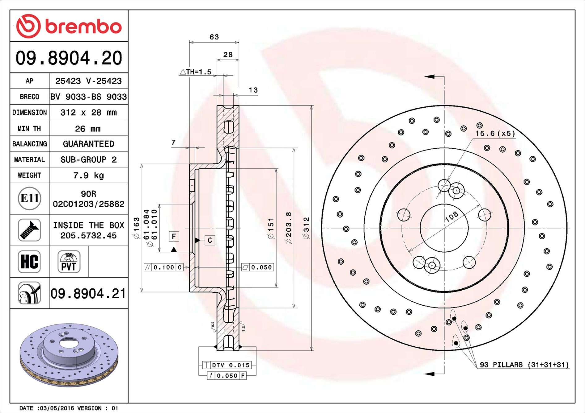 Discofreno - 09.8904.21 BREMBO