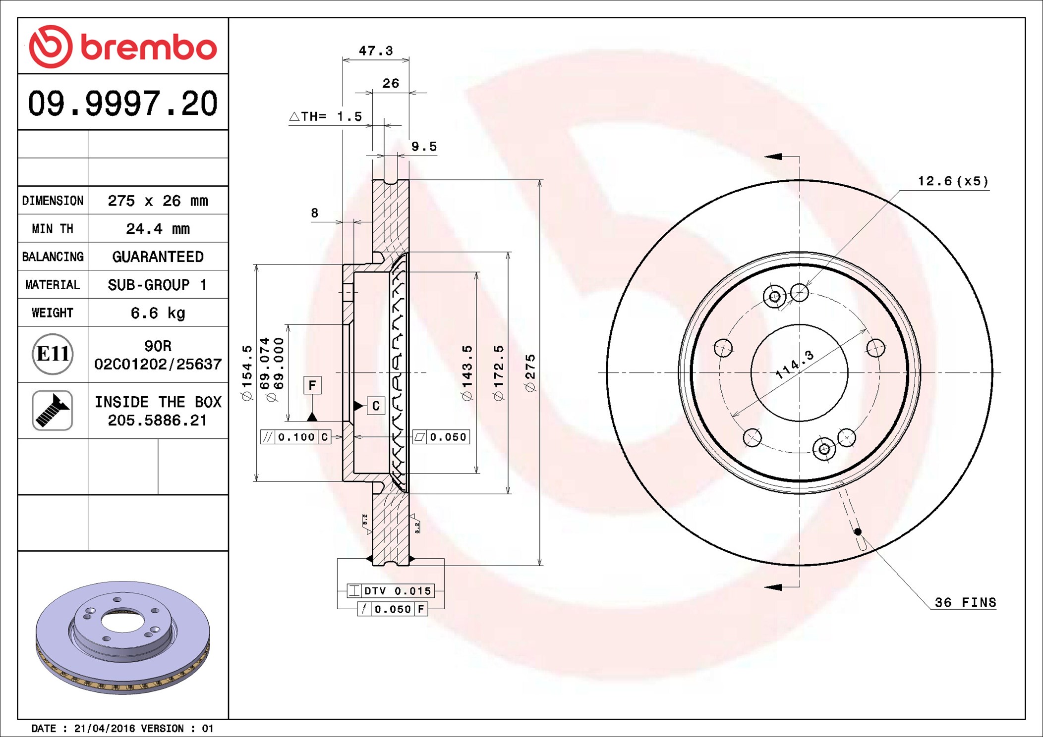 Discofreno - 09.9997.20 BREMBO