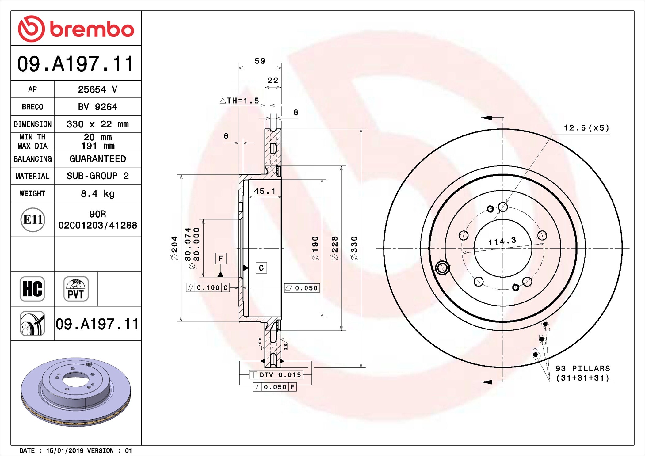 Discofreno - 09.A197.11 BREMBO