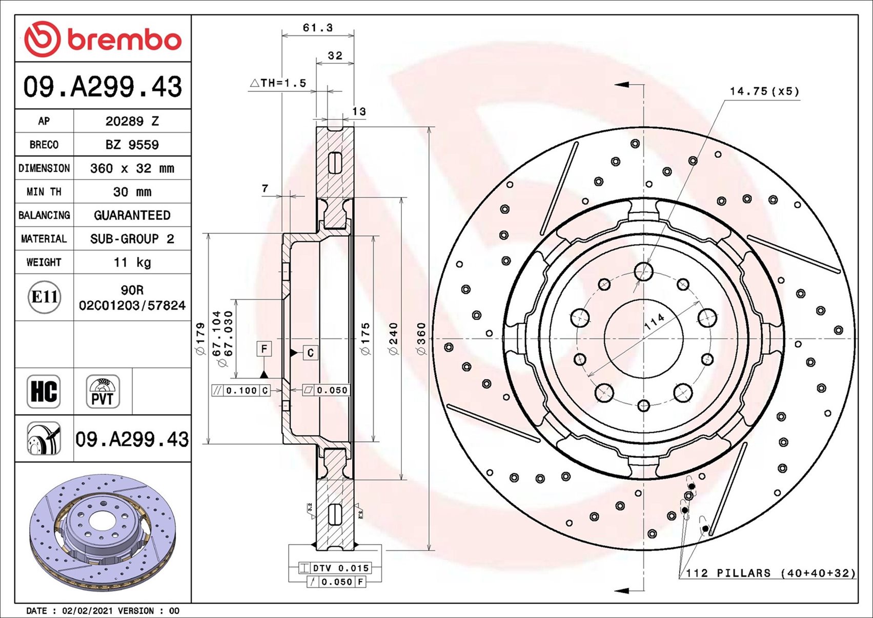 Discofreno - 09.A299.43 BREMBO