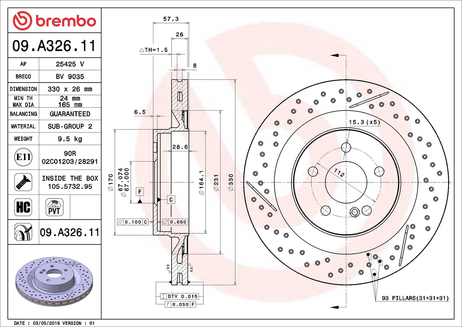 Discofreno - 09.A326.11 BREMBO