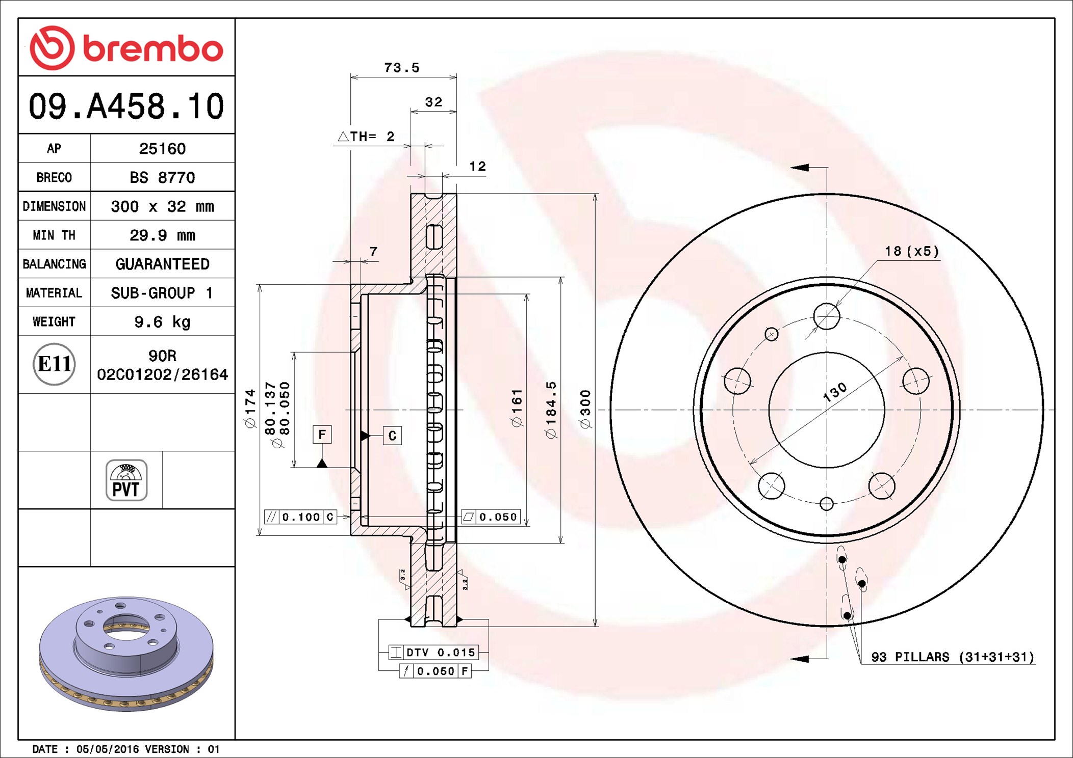 Discofreno - 09.A458.10 BREMBO